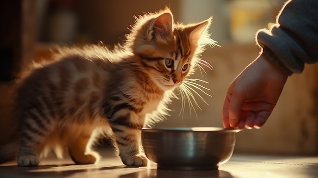 Foto grátis vista de um gatinho adorável