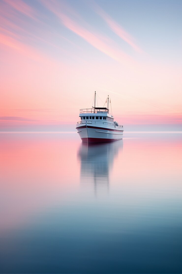 Foto grátis vista de um grande navio na água