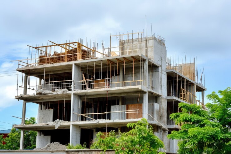 Foto grátis vista de um local de construção moderno