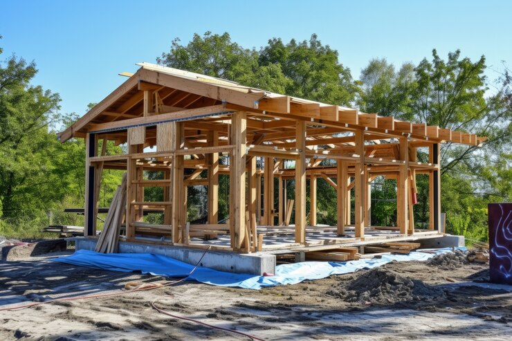 Foto grátis vista de um local de construção moderno