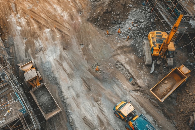 Vista de um local de construção moderno