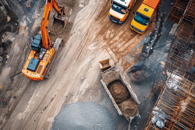 Vista de um local de construção moderno