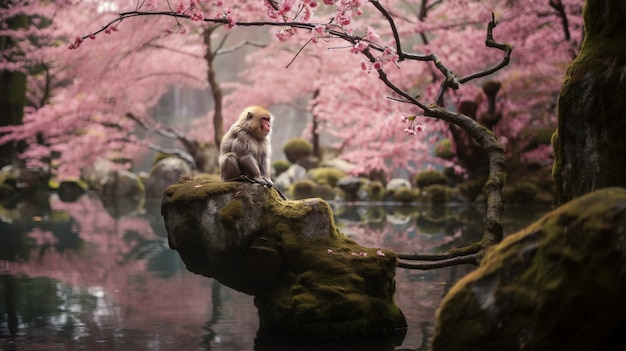 Foto grátis vista de um macaco selvagem