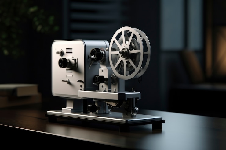 Foto grátis vista de um projetor de cinema 3d