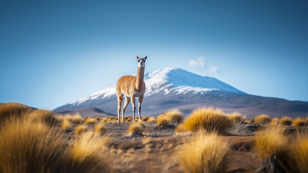 Foto grátis vista de uma alpaca selvagem