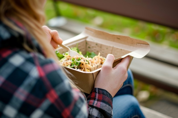 Foto grátis vista de uma deliciosa refeição pronta para comer