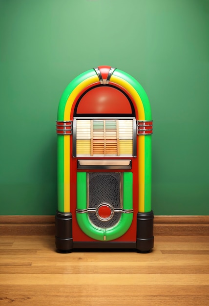 Foto grátis vista de uma máquina de jukebox de aparência retro