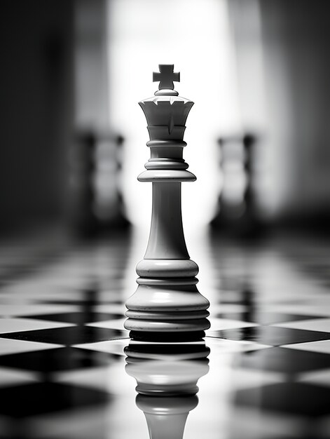 Vista de uma peça de xadrez singular