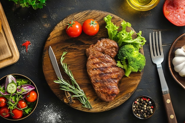 Foto grátis vista de uma refeição deliciosa pronta para comer