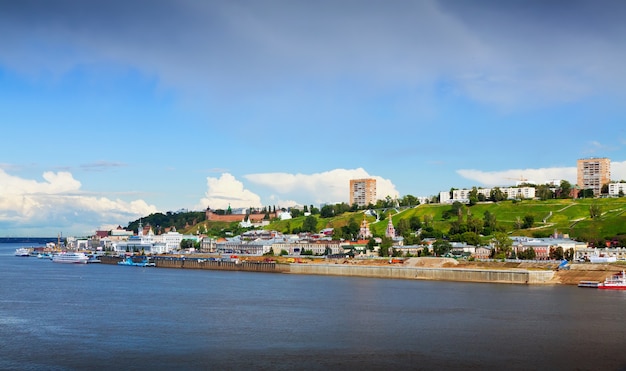 Vista de verão de Nizhny Novgorod. Rússia