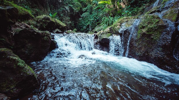 Vista deslumbrante da cachoeira.