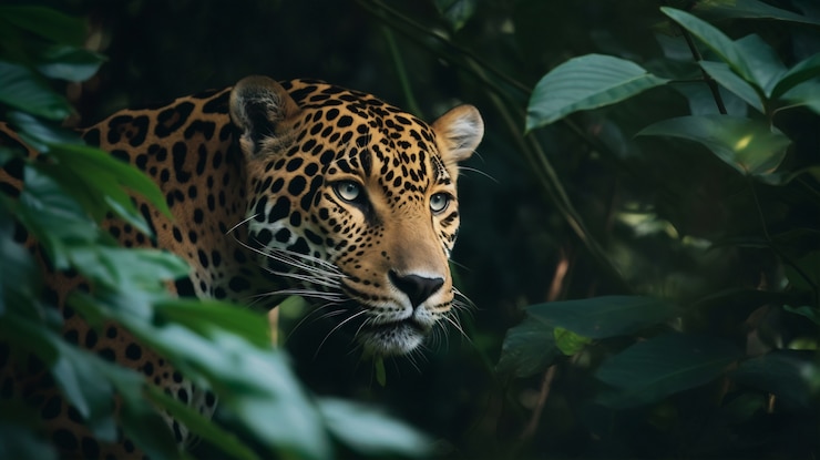 Foto grátis vista do animal leopardo na natureza