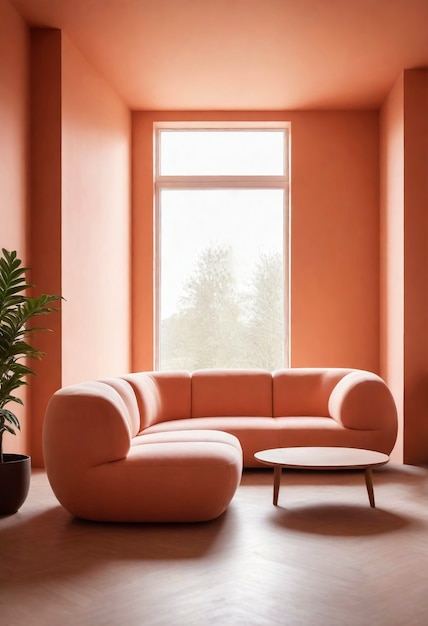 Foto grátis vista do espaço de design de interiores com a cor do mobiliário e decorações do ano