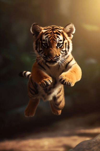 Tigre 3D foto de stock. Imagem de isolado, animal, grande - 36338776