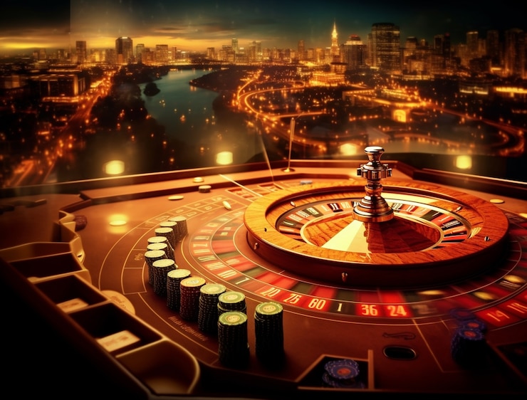 Foto grátis vista do jogo de roleta em um cassino