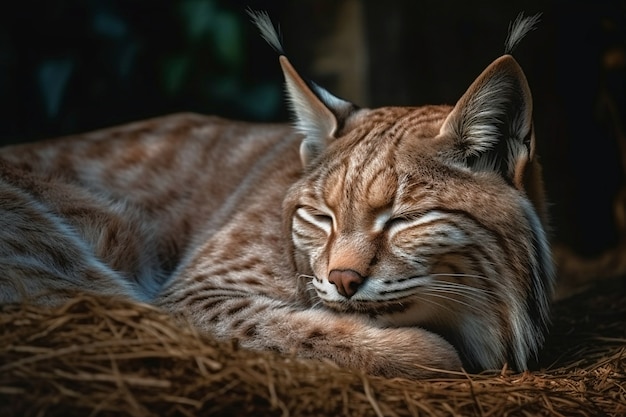 Foto grátis vista do lince selvagem na natureza