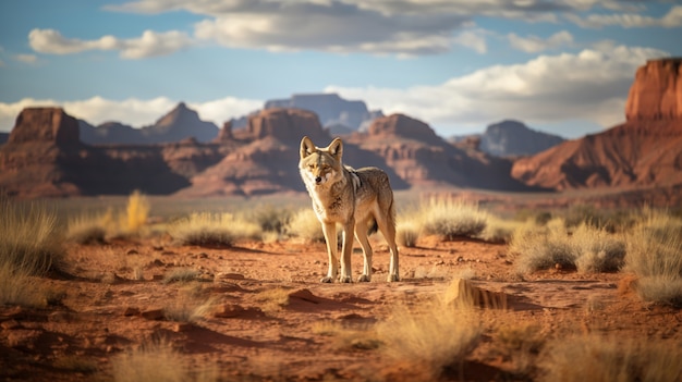 Foto grátis vista do lobo selvagem