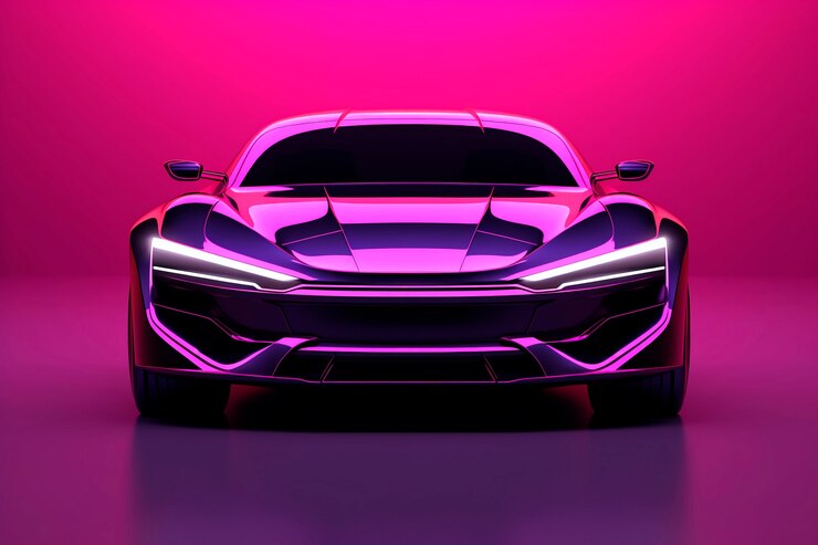 Foto grátis vista do modelo de carro 3d