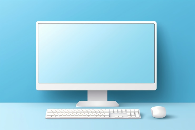 Foto grátis vista do monitor de exibição de vídeo do computador