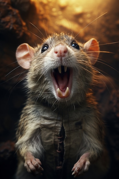 Foto grátis vista do rato roedor