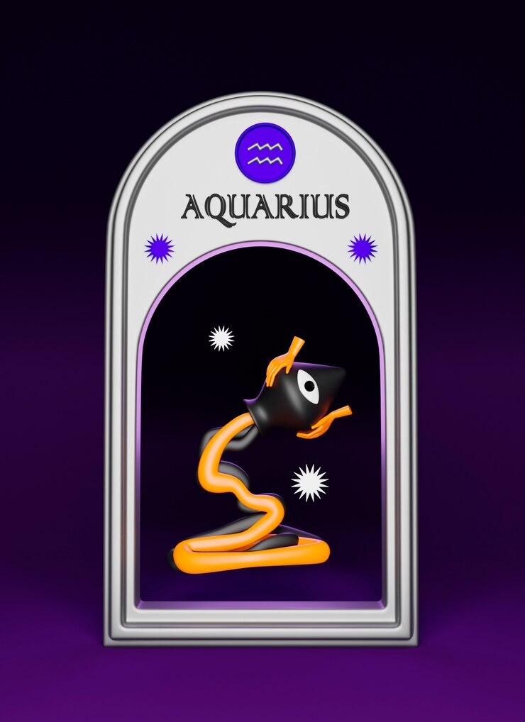 Foto grátis vista do signo 3d do zodíaco e da astrologia