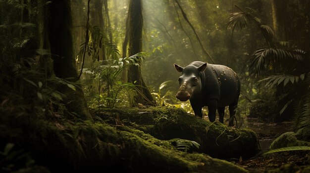 Vista do tapir selvagem