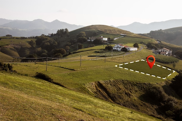 Vista do terreno para desenvolvimento imobiliário e comercial