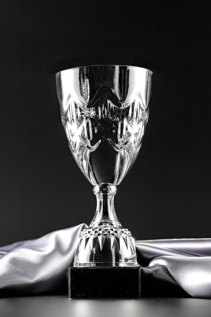 Foto grátis vista do troféu da taça de prata