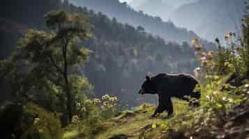 Foto grátis vista do urso selvagem