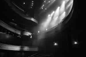 Foto grátis vista em preto e branco do teatro