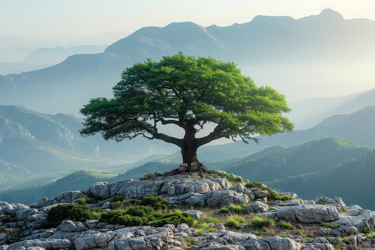 Foto grátis vista fotorrealista de árvore na natureza com galhos e tronco