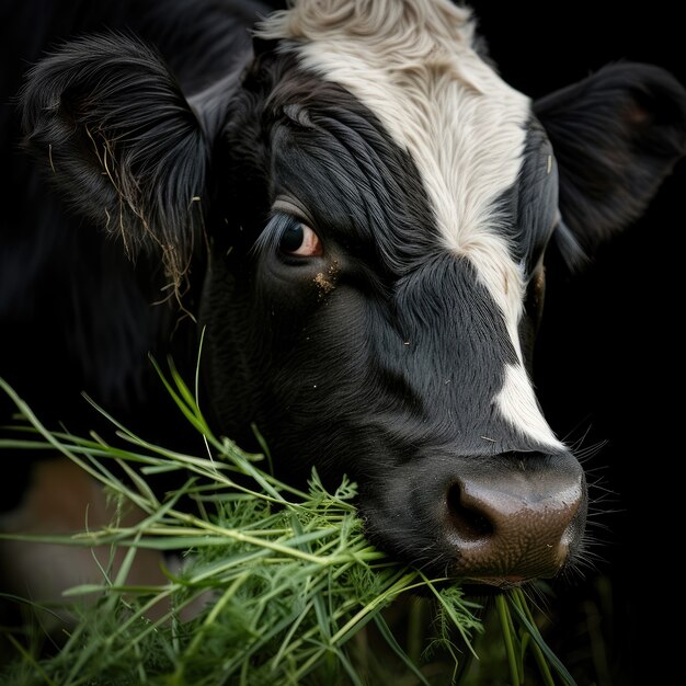 Foto grátis vista fotorrealista de vacas pastando ao ar livre