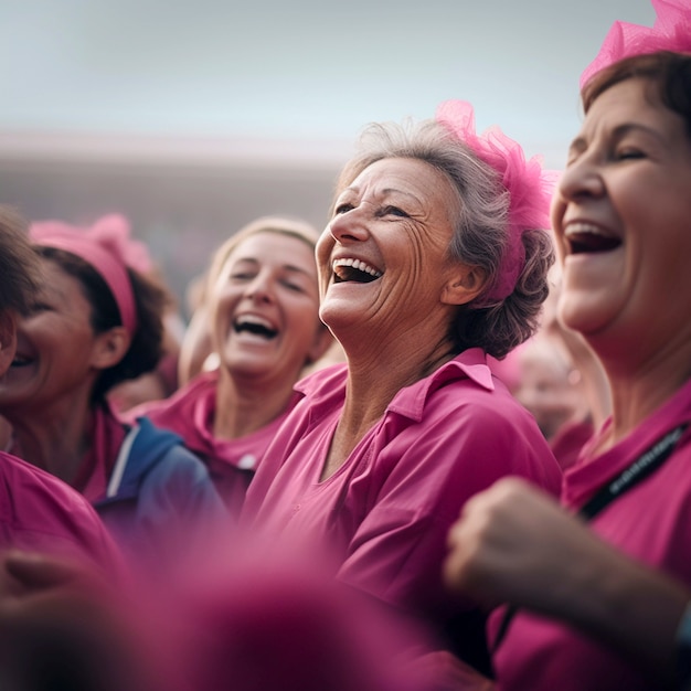Foto grátis vista lateral de um grupo feliz de mulheres