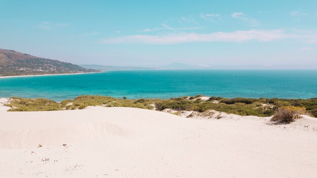 Vista, mar, arenoso, praia