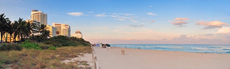 Foto grátis vista para o mar de miami beach