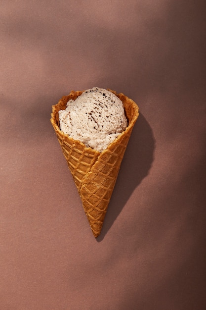 Foto grátis vista superior casquinha de sorvete