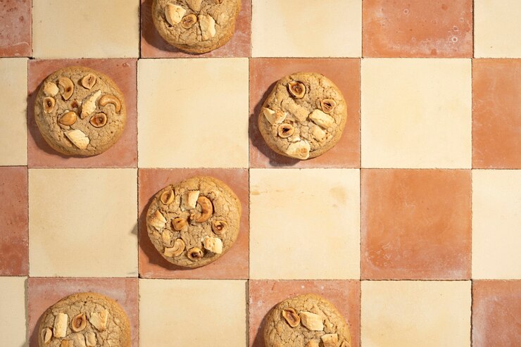 Foto grátis vista superior da disposição dos cookies