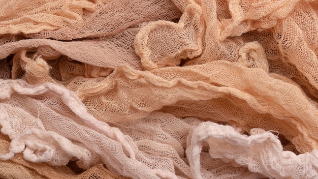 Foto grátis vista superior de tecidos monocromáticos