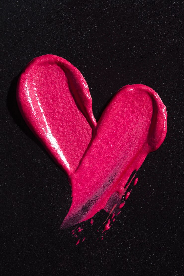 Foto grátis vista superior de textura de sombra de brilho labial rosa