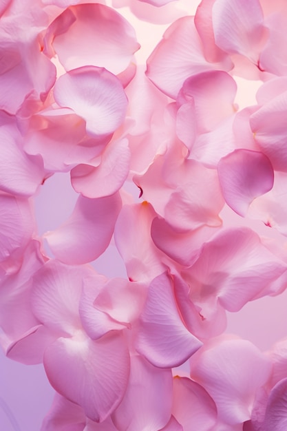 Foto grátis vista superior do arranjo de pétalas de rosa