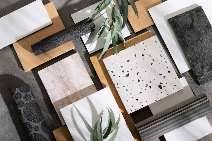 Foto grátis vista superior em placas de material mdf