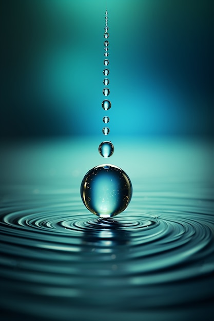 Visualização do efeito de gota d'água