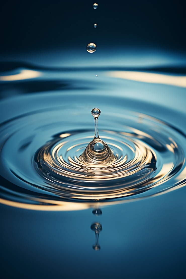 Foto grátis visualização do efeito de gota d'água