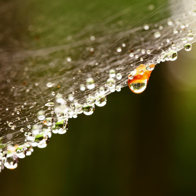 Foto grátis &quot;web com pingos de chuva&quot;