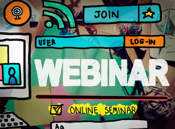 Foto grátis webinar seminário online conceito de comunicação global