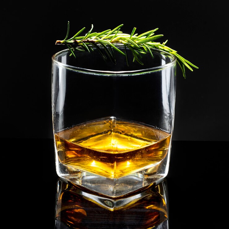 Foto grátis whisky de alecrim à moda antiga