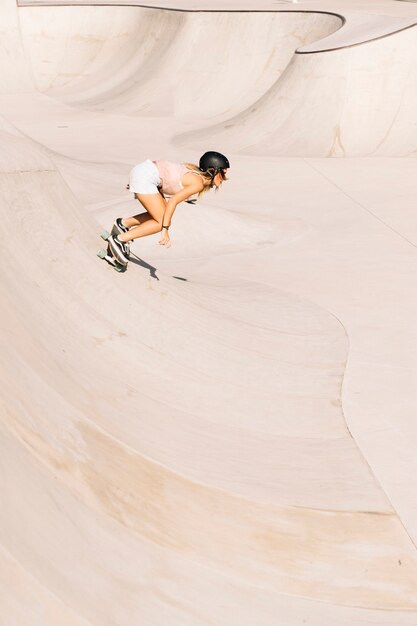 Young girl skating