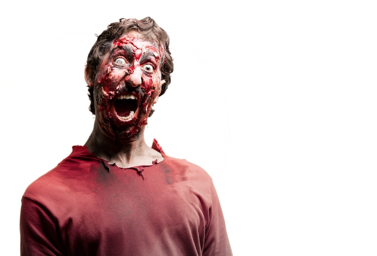 Foto grátis zombie aterrorizado gory
