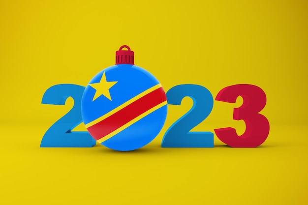 2023 Jahr mit Kongo Ornament