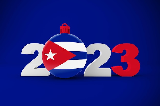 2023 Jahr mit Kuba Ornament